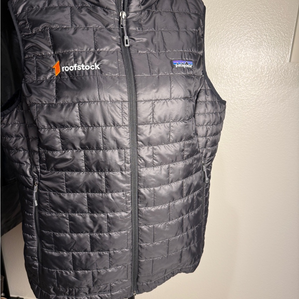 Patagonia Black Women's Quilted Puffer Vest with Color-Strip Logo